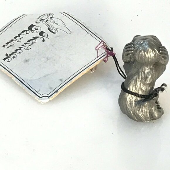 Heritage Pewter Figurine Hear no Evil Monkey Vintage Gift NWT Office Desk Decor - Picture 6 of 7